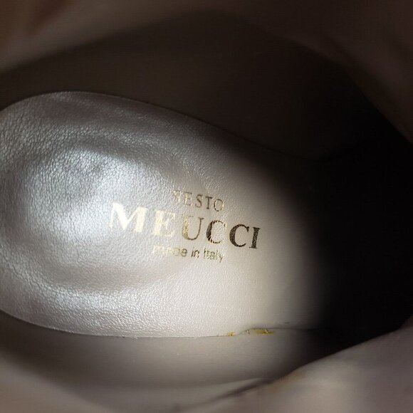 Sesto Meucci Foss Ankle Boot Womens 8.5 Beige Suede Back Zip Made in Italy - Picture 10 of 11